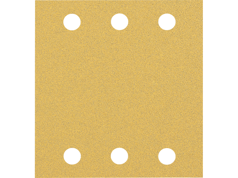 Brusni papir EXPERT C470 z 6 luknjami za vibracijske brusilnike, Dimenzije: 115x107mm, Zrnatost: 80, 2608900892